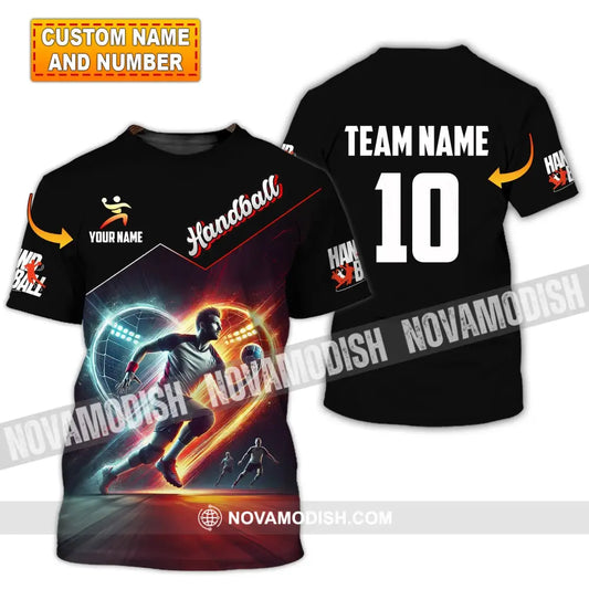 Man Shirt Custom Name And Number Handball Polo Long Sleeve Club Uniform Lover Gift T-Shirt