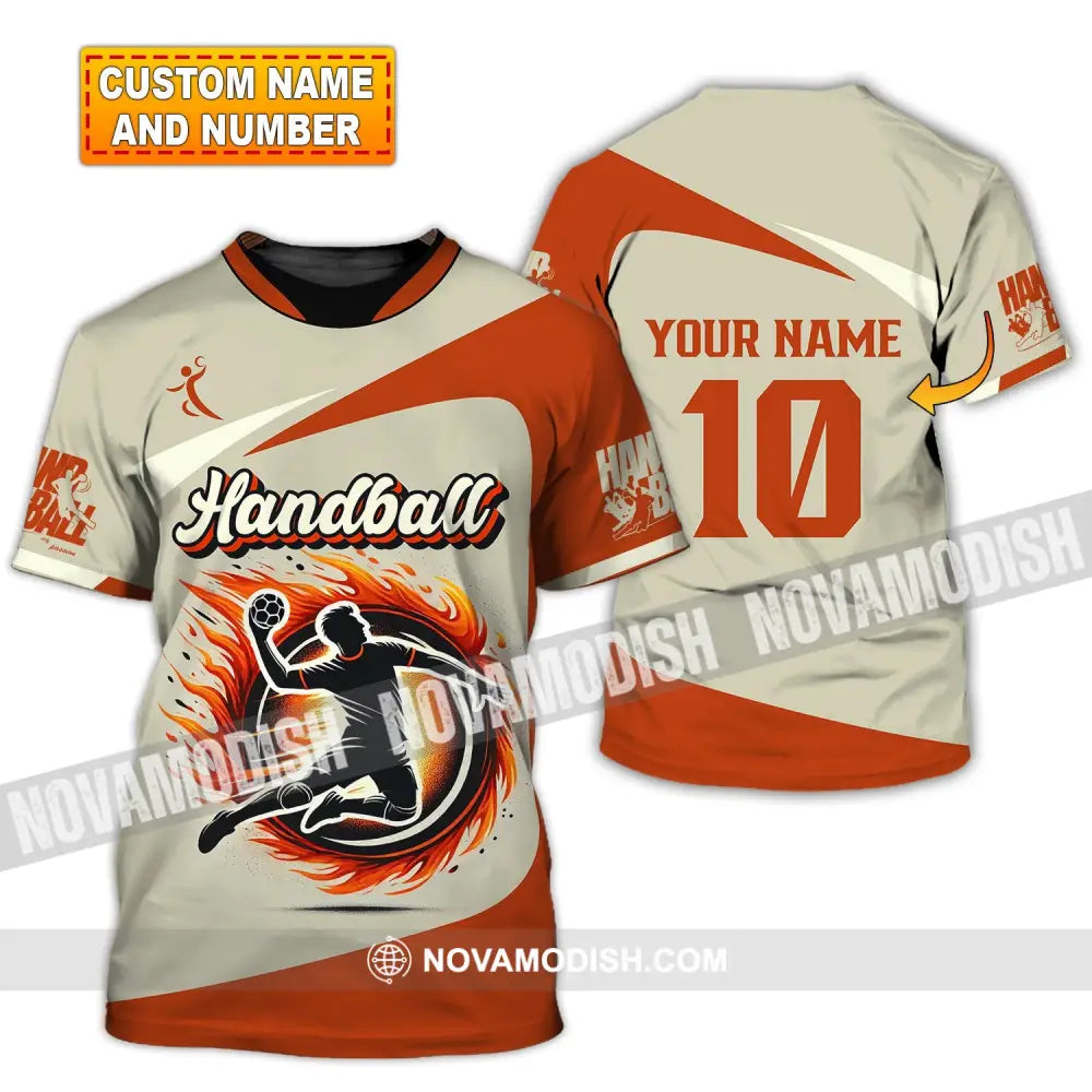 Man Shirt Custom Name And Number Handball Polo Long Sleeve Club Uniform Lover Gift T-Shirt