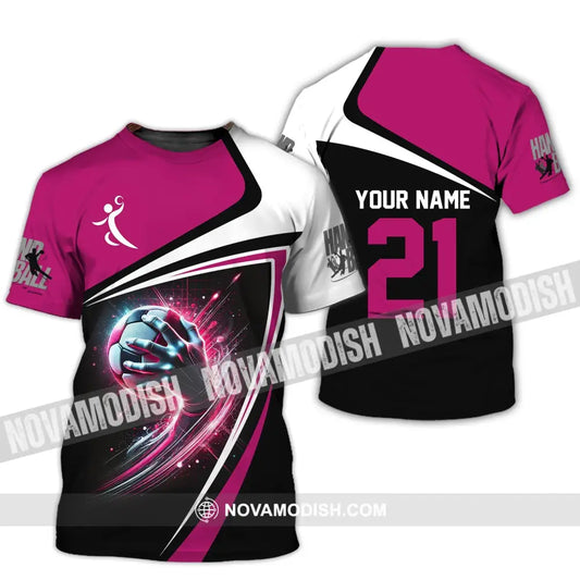 Man Shirt Custom Name And Number Handball Polo Long Sleeve Club Uniform Lover Gift T-Shirt / S