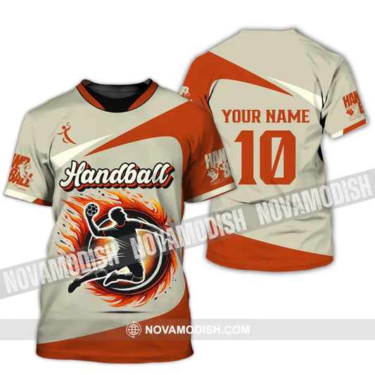 Man Shirt Custom Name And Number Handball Polo Long Sleeve Club Uniform Lover Gift T-Shirt / S