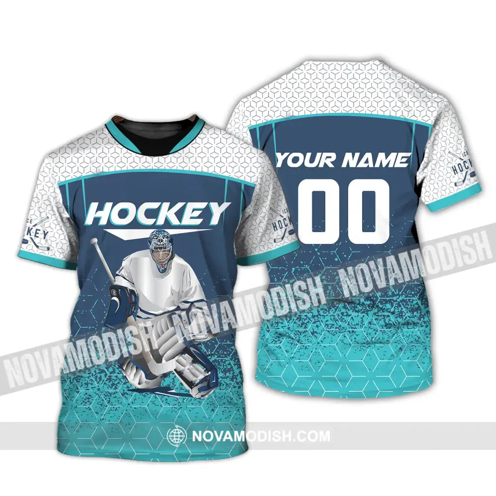 Man Shirt Custom Name And Number Ice Hockey T-Shirt Love Gift For Player / S