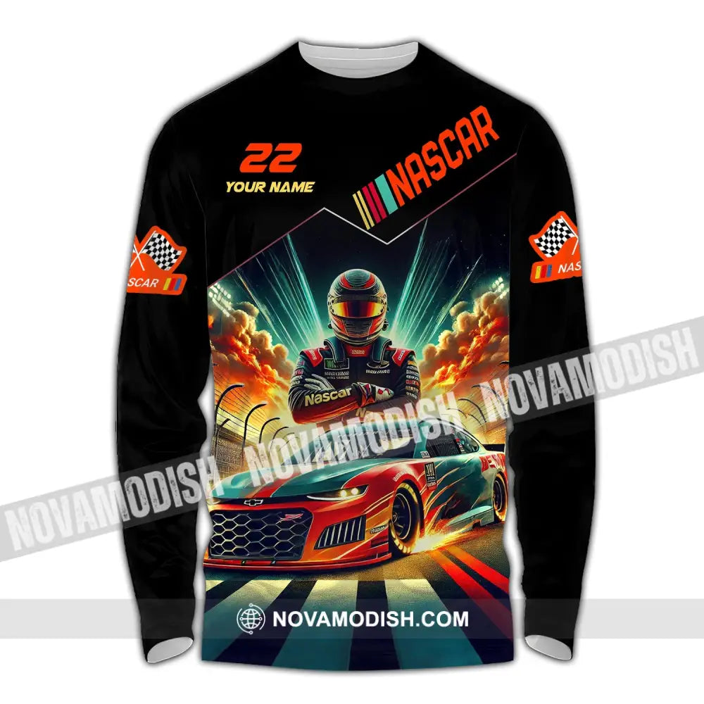 Man Shirt Custom Name And Number Nascar Hoodie Polo Long Sleeve / S T-Shirt