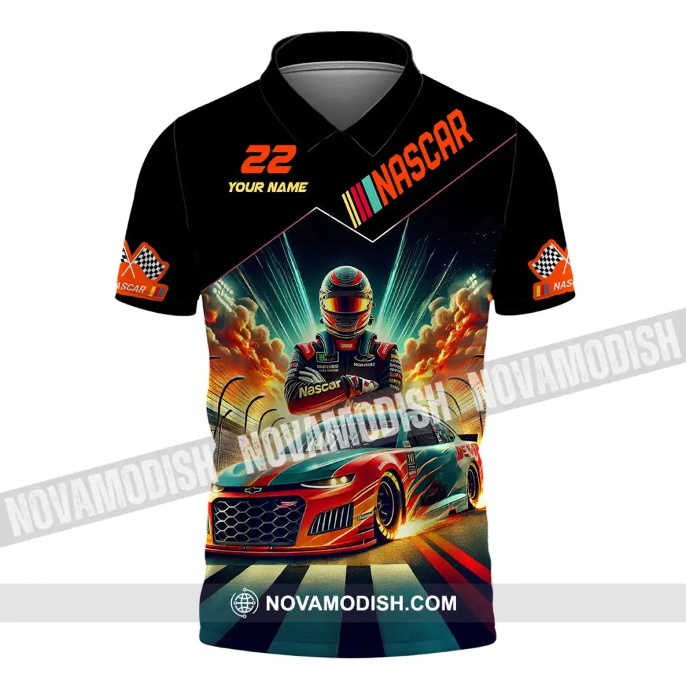 Man Shirt Custom Name And Number Nascar Hoodie Polo Long Sleeve / S T-Shirt