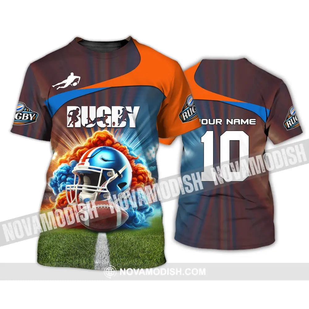 Man Shirt Custom Name And Number Rugby Football T-Shirt Hoodie Long Sleeve Gift For Lovers / S