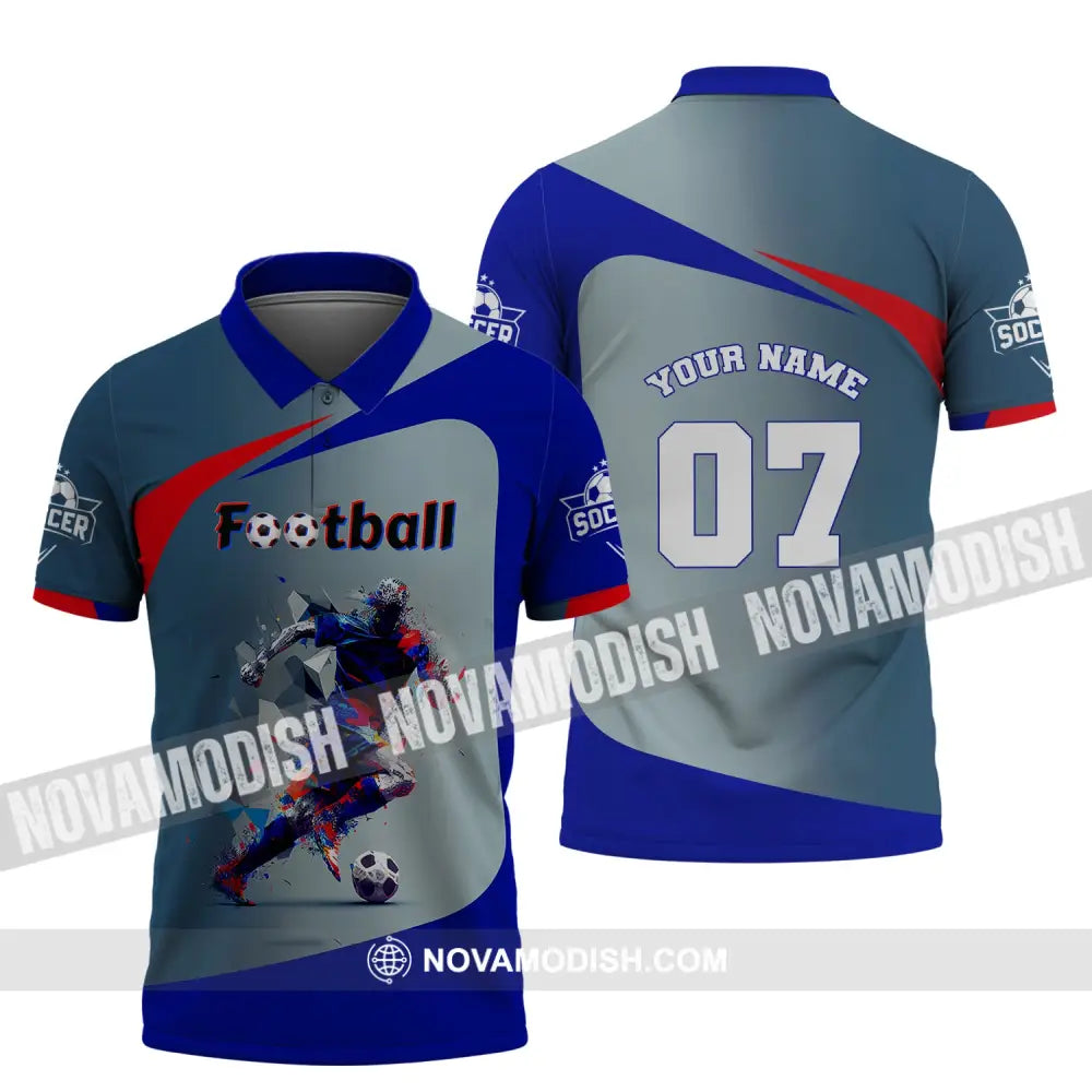 Man Shirt Custom Name And Number Soccer Gift For Lover Polo / S T-Shirt