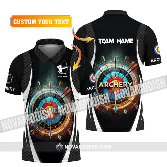 Man Shirt Custom Name And Team Archery Girl For Lovers T-Shirt