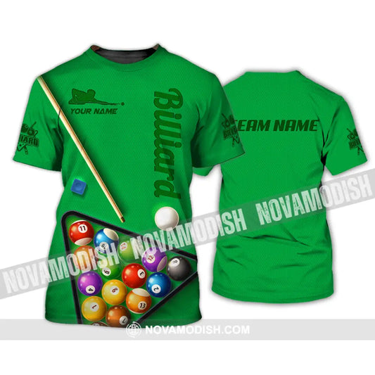 Man Shirt Custom Name And Team For Billiard Lover Hoodie Polo Long Sleeve T-Shirt / S T-Shirt