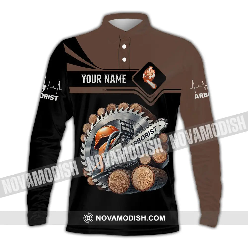 Man Shirt Custom Name Arborist T-Shirt Hoodie Long Sleeve Polo / S T-Shirt