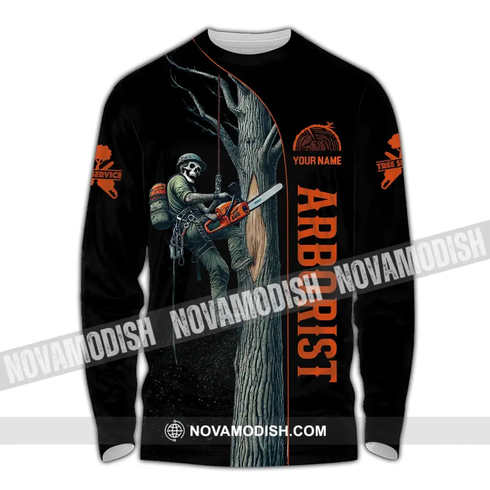 Man Shirt Custom Name Arborist T-Shirt Hoodie Long Sleeve / S T-Shirt