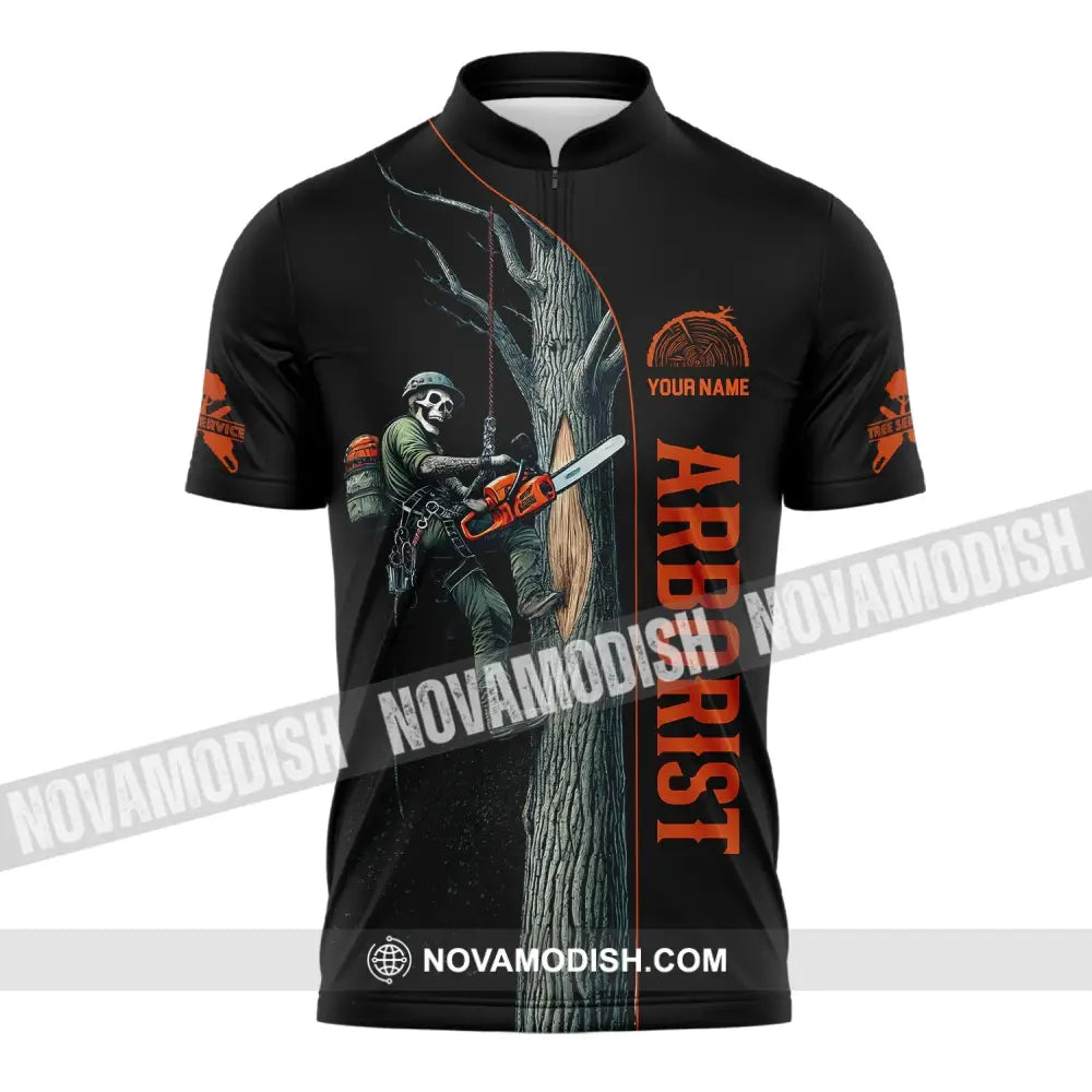 Man Shirt Custom Name Arborist T-Shirt Hoodie Long Sleeve Zipper Polo / S T-Shirt