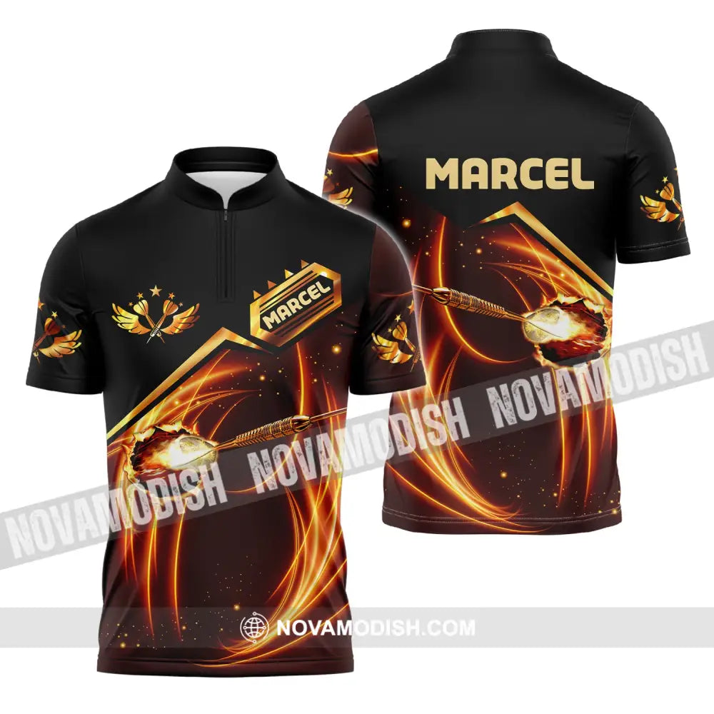 Man Shirt Custom Name Archery Polo Archer Hoodie Long Sleeve T-Shirt Gift For Lovers Zipper / S