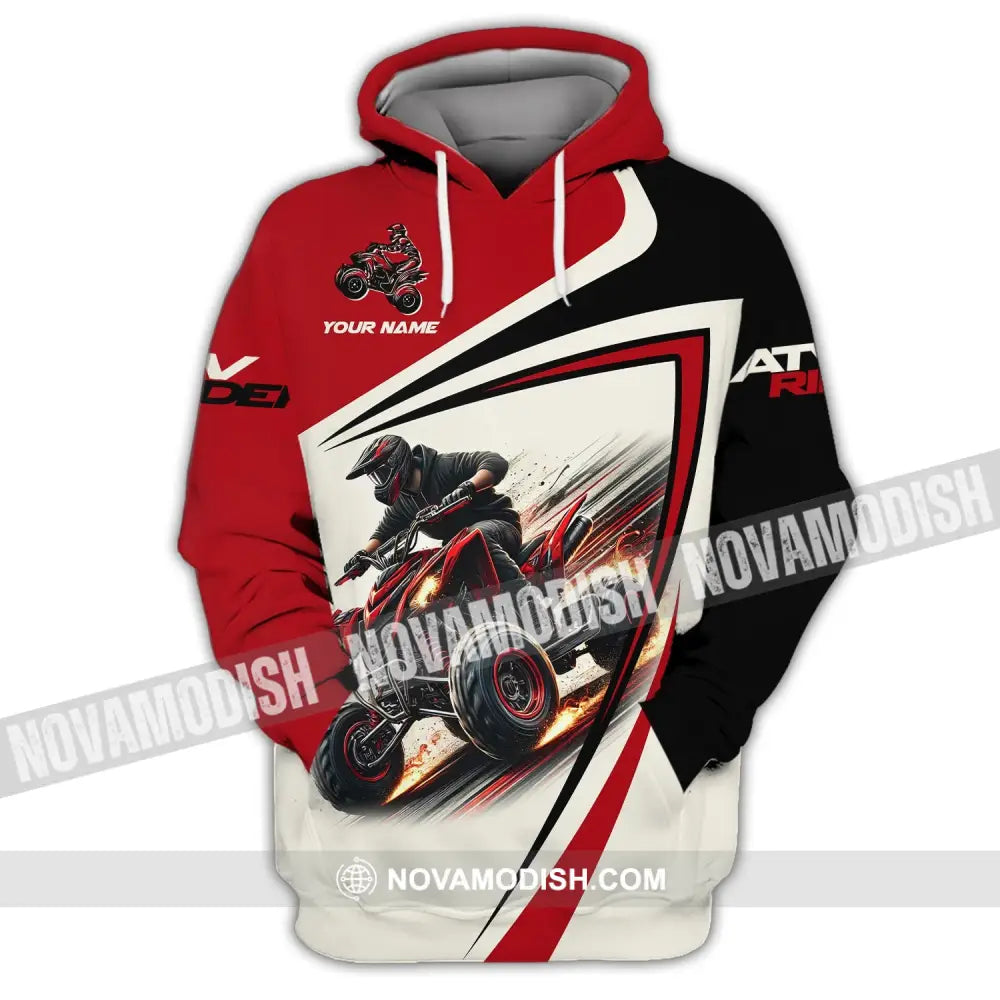 Man Shirt Custom Name Atv Ride T-Shirt For Club Gift Lovers Hoodie / S T-Shirt