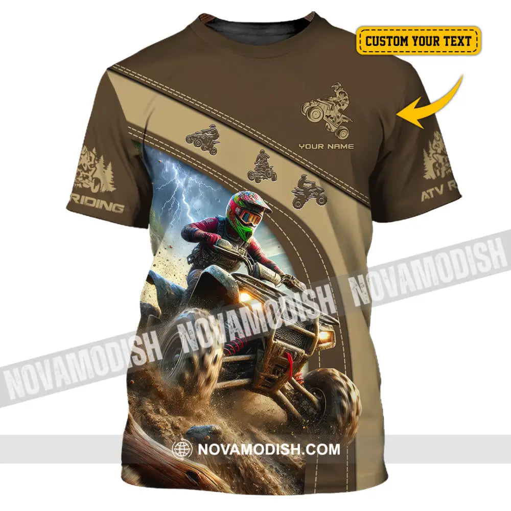 Man Shirt Custom Name Atv Riding Gift Polo Long Sleeve Hoodie T-Shirt