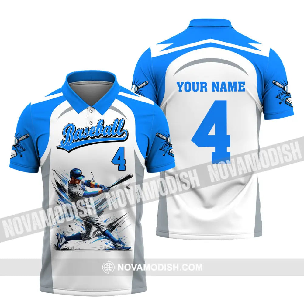 Man Shirt Custom Name Baseball Club Hoodie Polo Long Sleeve Gift For Players / S T-Shirt