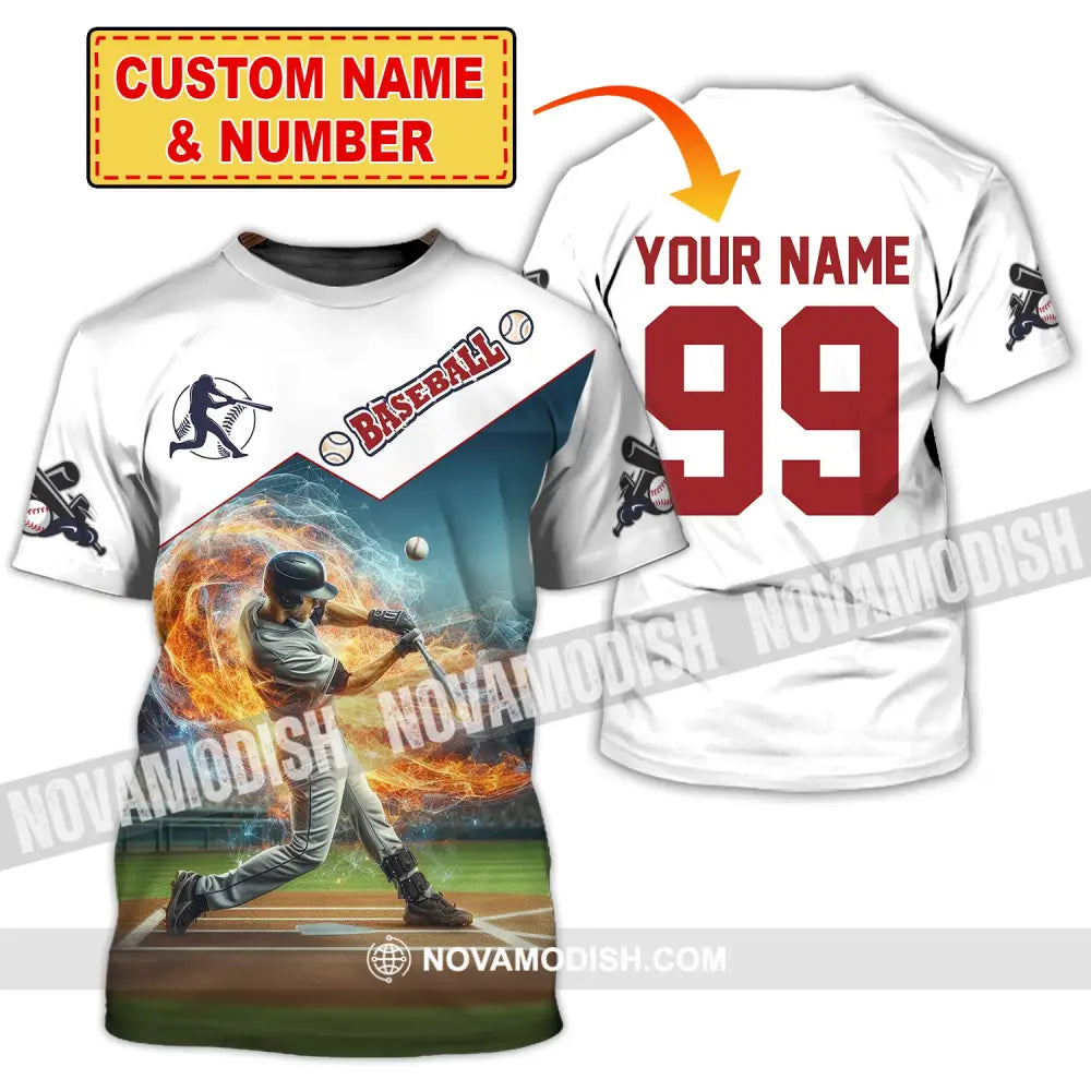 Man Shirt Custom Name Baseball Polo T-Shirt Hoodie Long Sleeve