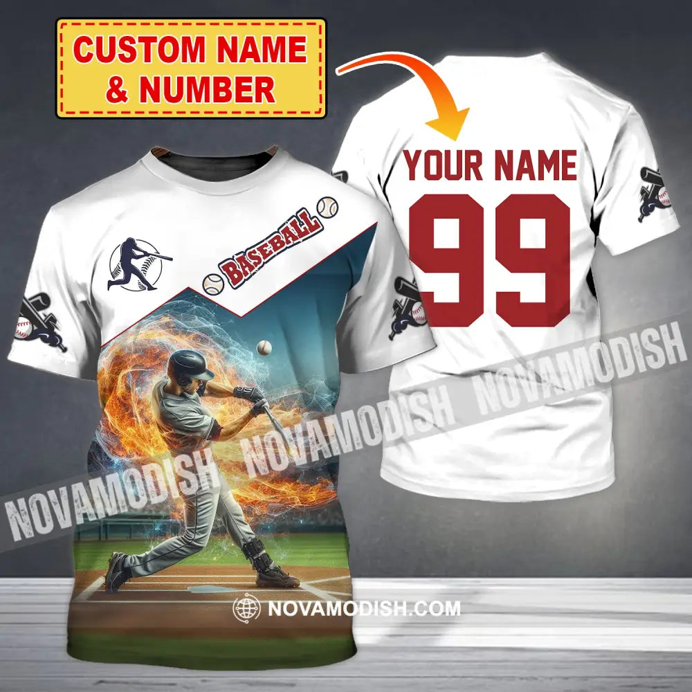 Man Shirt Custom Name Baseball Polo T-Shirt Hoodie Long Sleeve