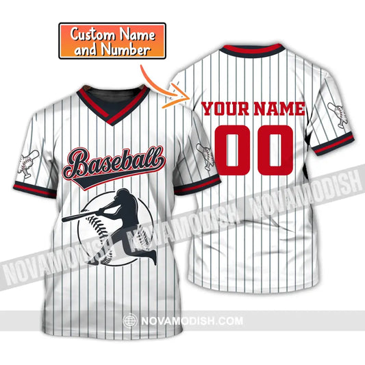 Man Shirt Custom Name Baseball T-Shirt Gift For Player