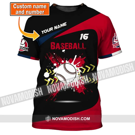 Man Shirt Custom Name Baseball T-Shirt Gift For Player