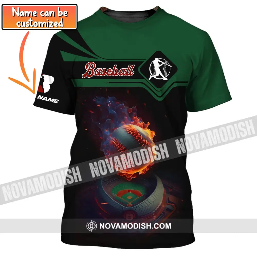 Man Shirt Custom Name Baseball T-Shirt Gift For Player