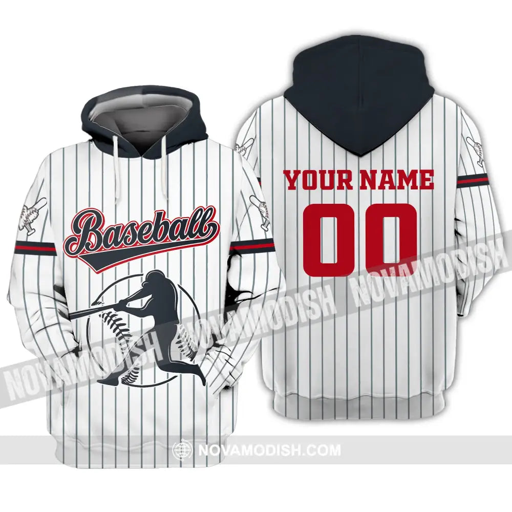 Man Shirt Custom Name Baseball T-Shirt Gift For Player Hoodie / S