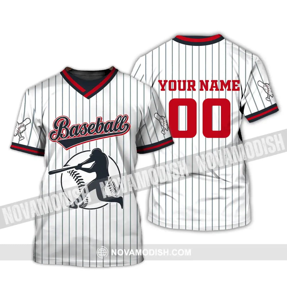 Man Shirt Custom Name Baseball T-Shirt Gift For Player / S