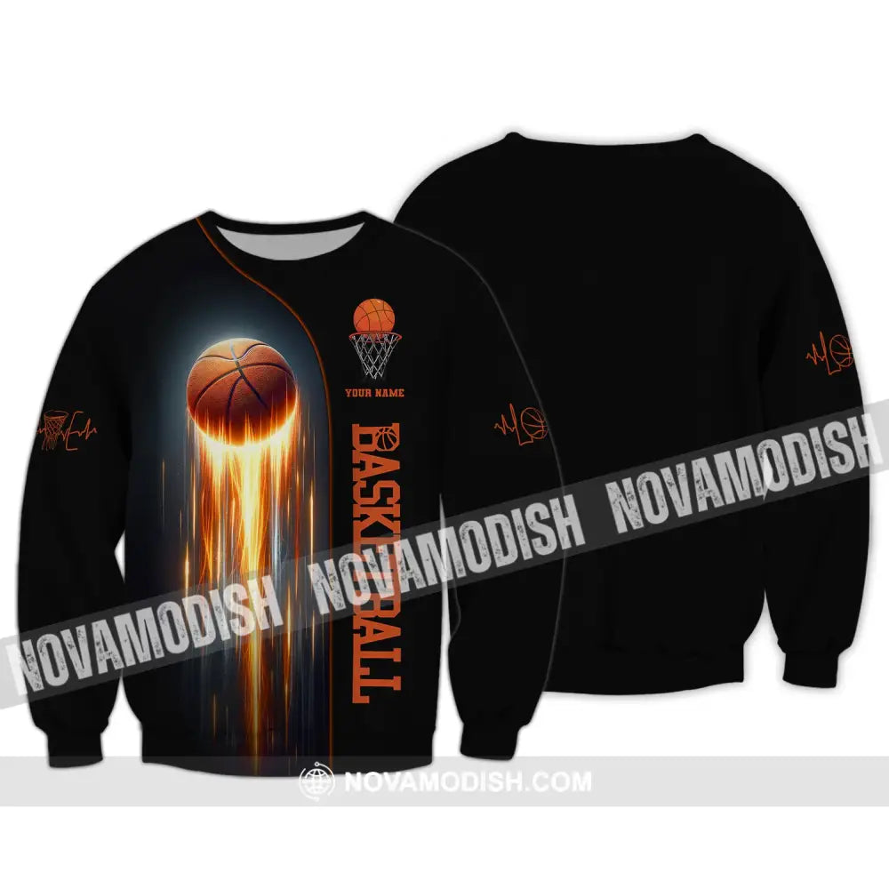 Man Shirt Custom Name Basketball Polo Gift For Player Long Sleeve / S T-Shirt