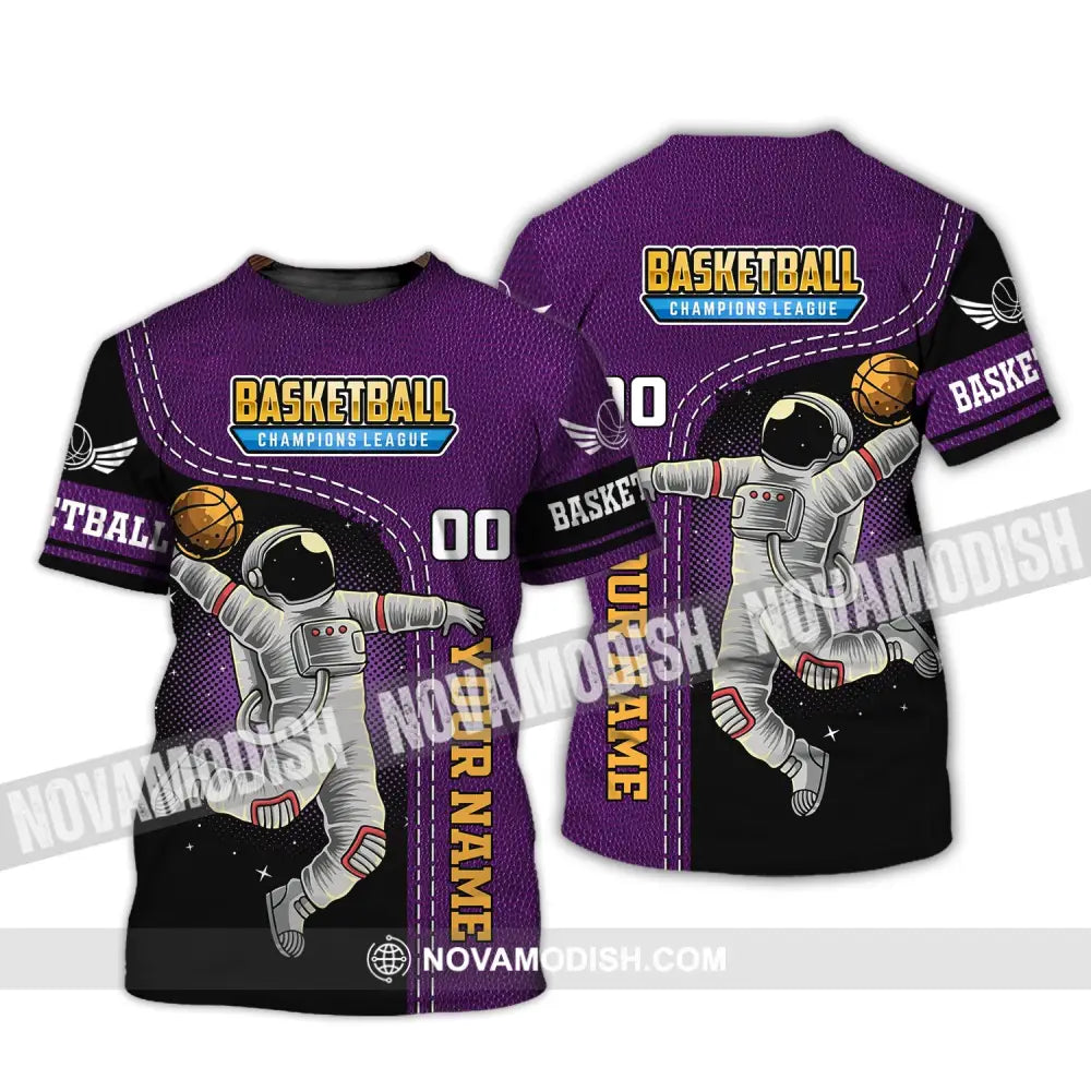 Man Shirt Custom Name Basketball T-Shirt Champions League Gift For Player / S