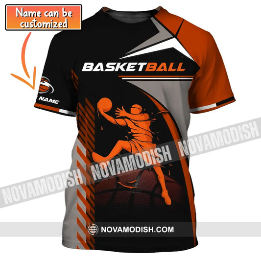 Man Shirt Custom Name Basketball T-Shirt Gift For Player