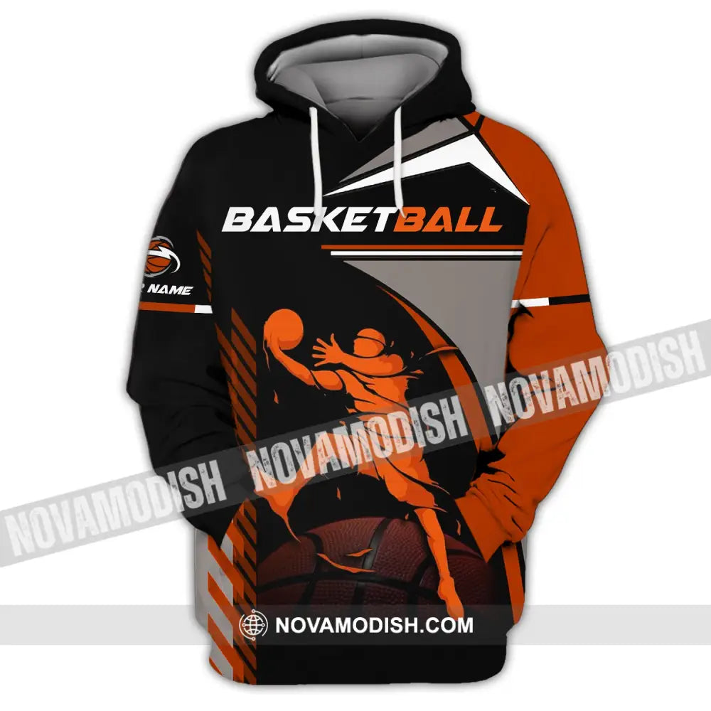 Man Shirt Custom Name Basketball T-Shirt Gift For Player Hoodie / S