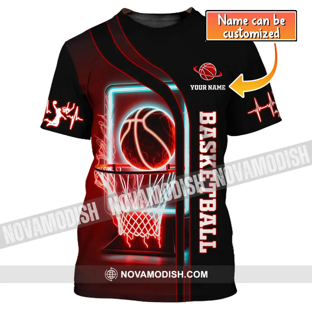 Man Shirt Custom Name Basketball T-Shirt Hoodie Gift For Player