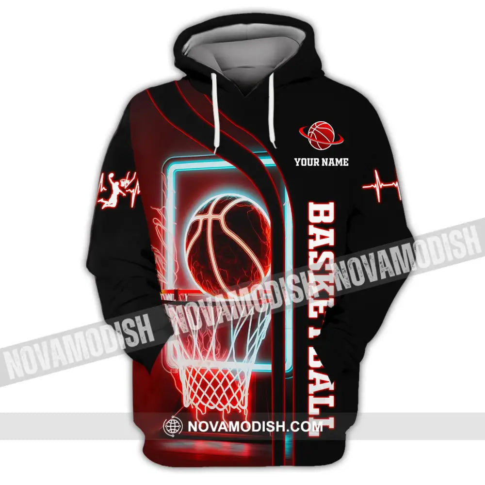 Man Shirt Custom Name Basketball T-Shirt Hoodie Gift For Player / S