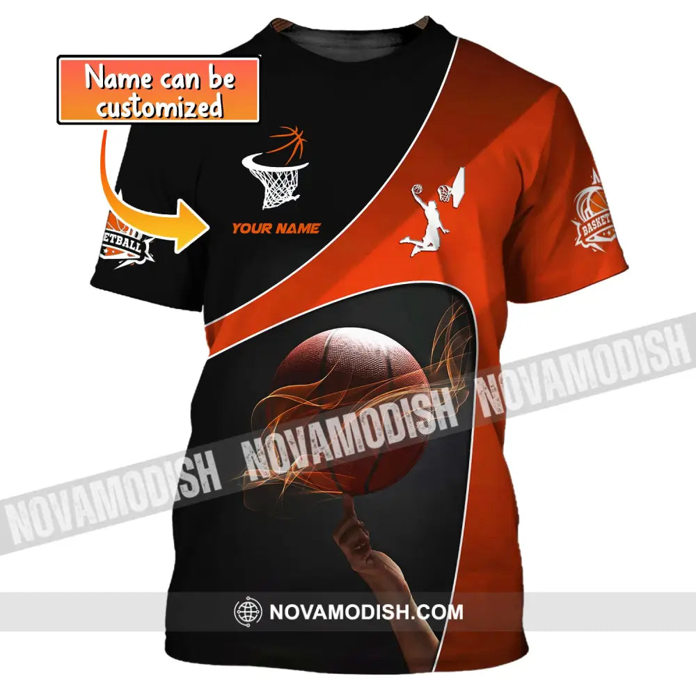 Man Shirt Custom Name Basketball T-Shirt Player Gift For Lover