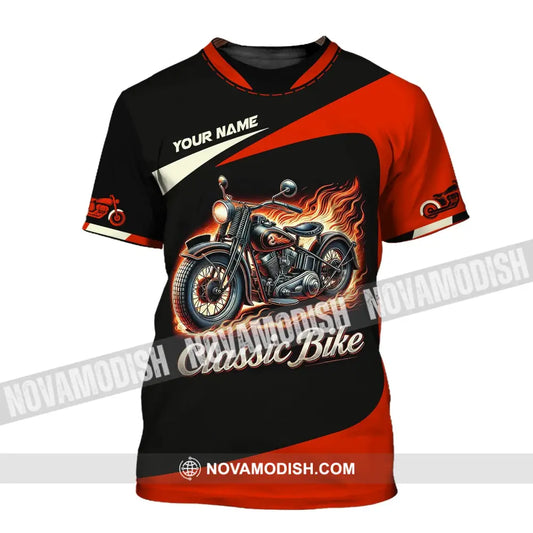 Man Shirt Custom Name Biker Classic Bike Love T-Shirt For Bikers Clothing / S T-Shirt