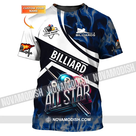 Man Shirt Custom Name Billiards All Star For Players T-Shirt