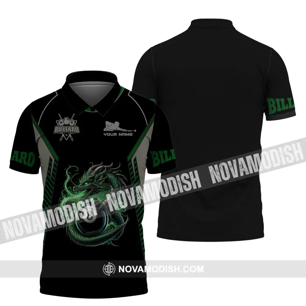 Man Shirt Custom Name Billiards Polo For Players / S T-Shirt