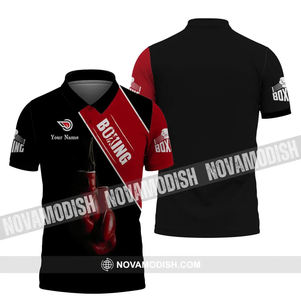Man Shirt - Custom Name Shirt - Boxing Lover Shirt Polo Shirt / S T-shirt