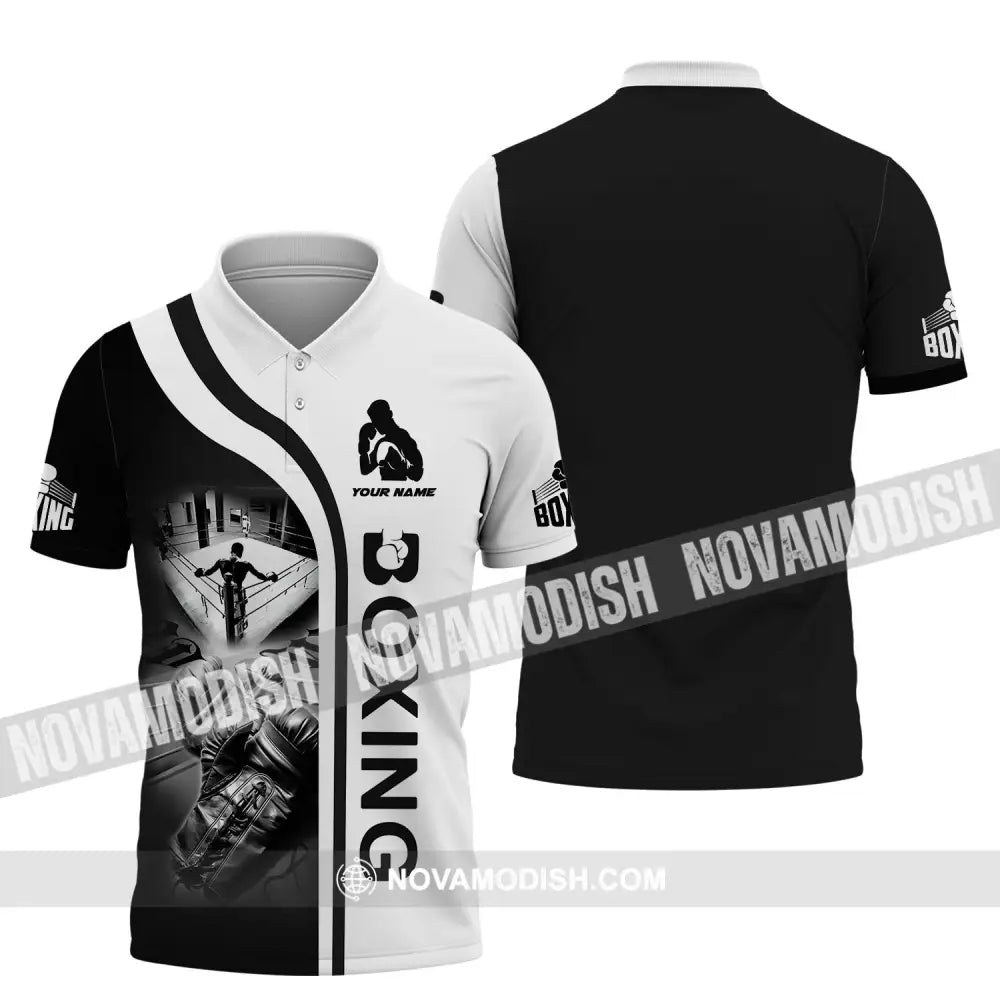 Man Shirt - Custom Name Shirt - Boxing Lover Shirt Polo Shirt / S T-shirt