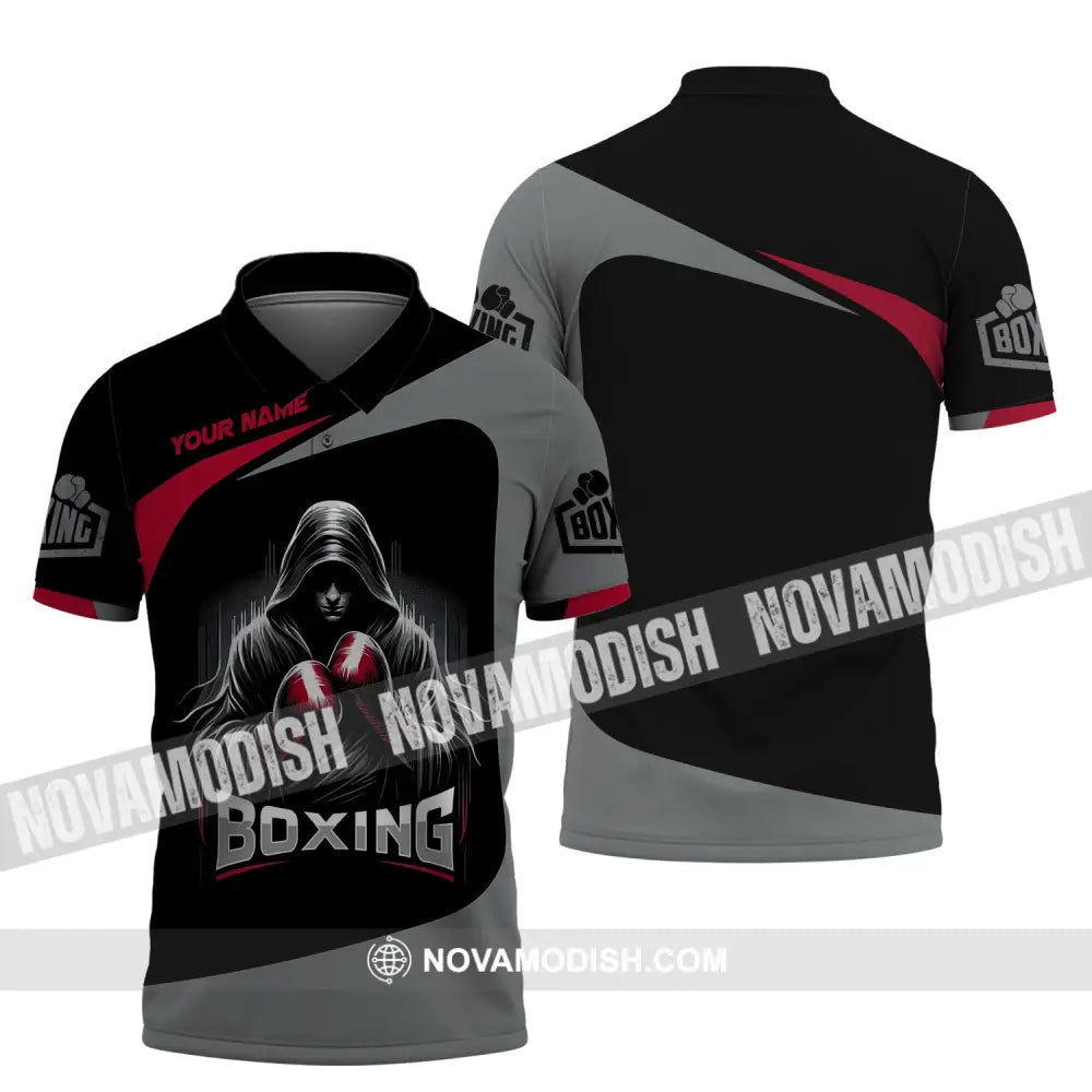 Man Shirt Custom Name Boxing Polo Hoodie Gift For Lover / S T-Shirt