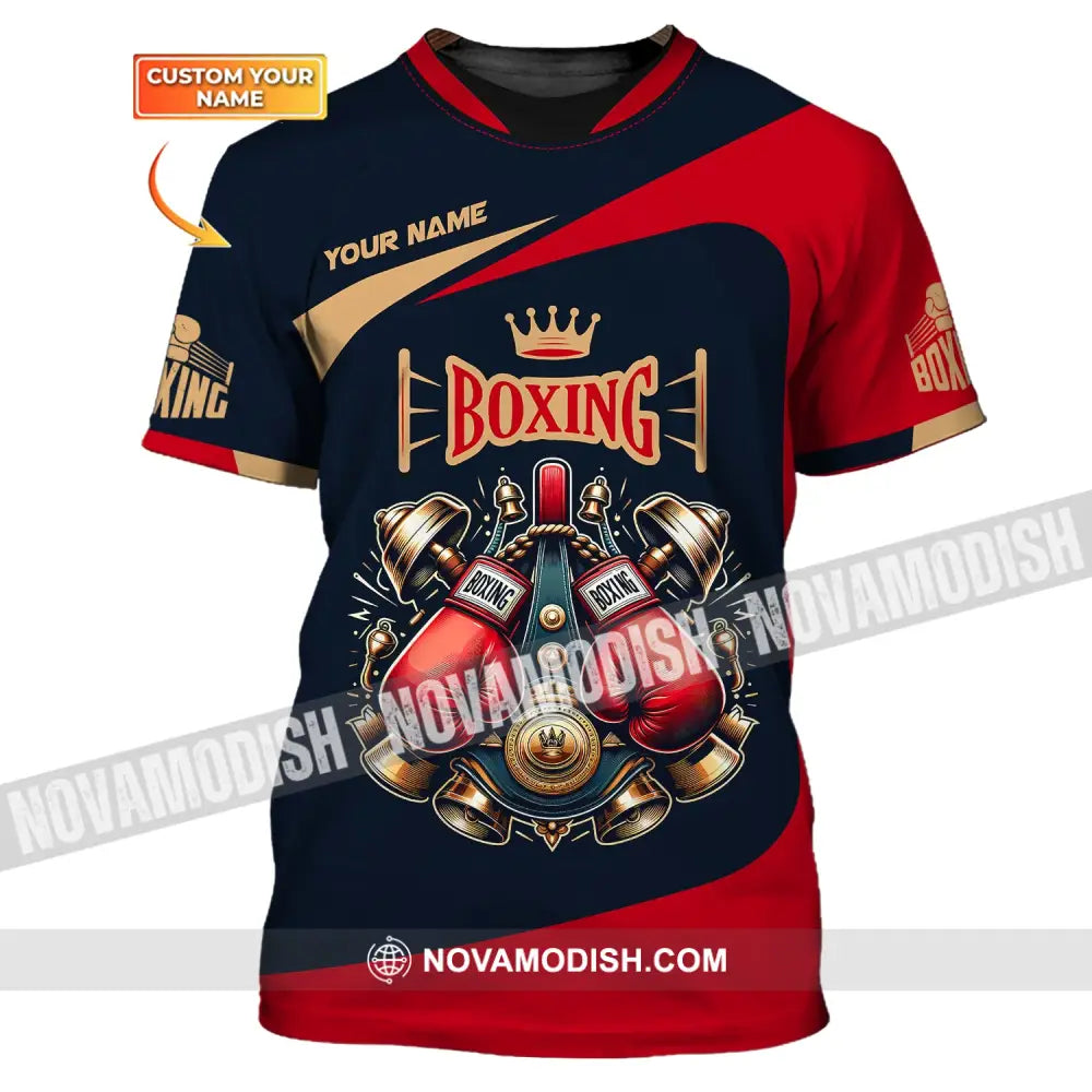 Man Shirt Custom Name Boxing Polo Long Sleeve Gift For Lover T-Shirt