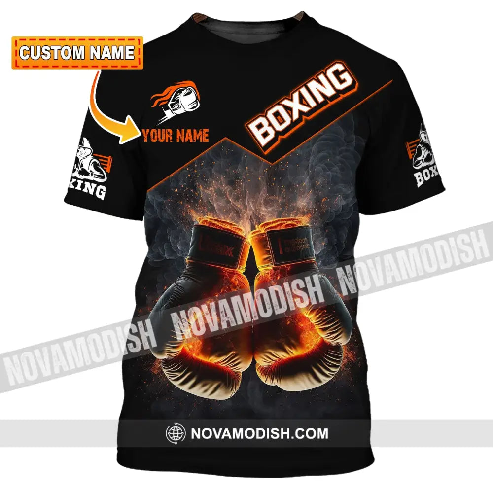 Man Shirt Custom Name Boxing Polo Long Sleeve Gift Players T-Shirt