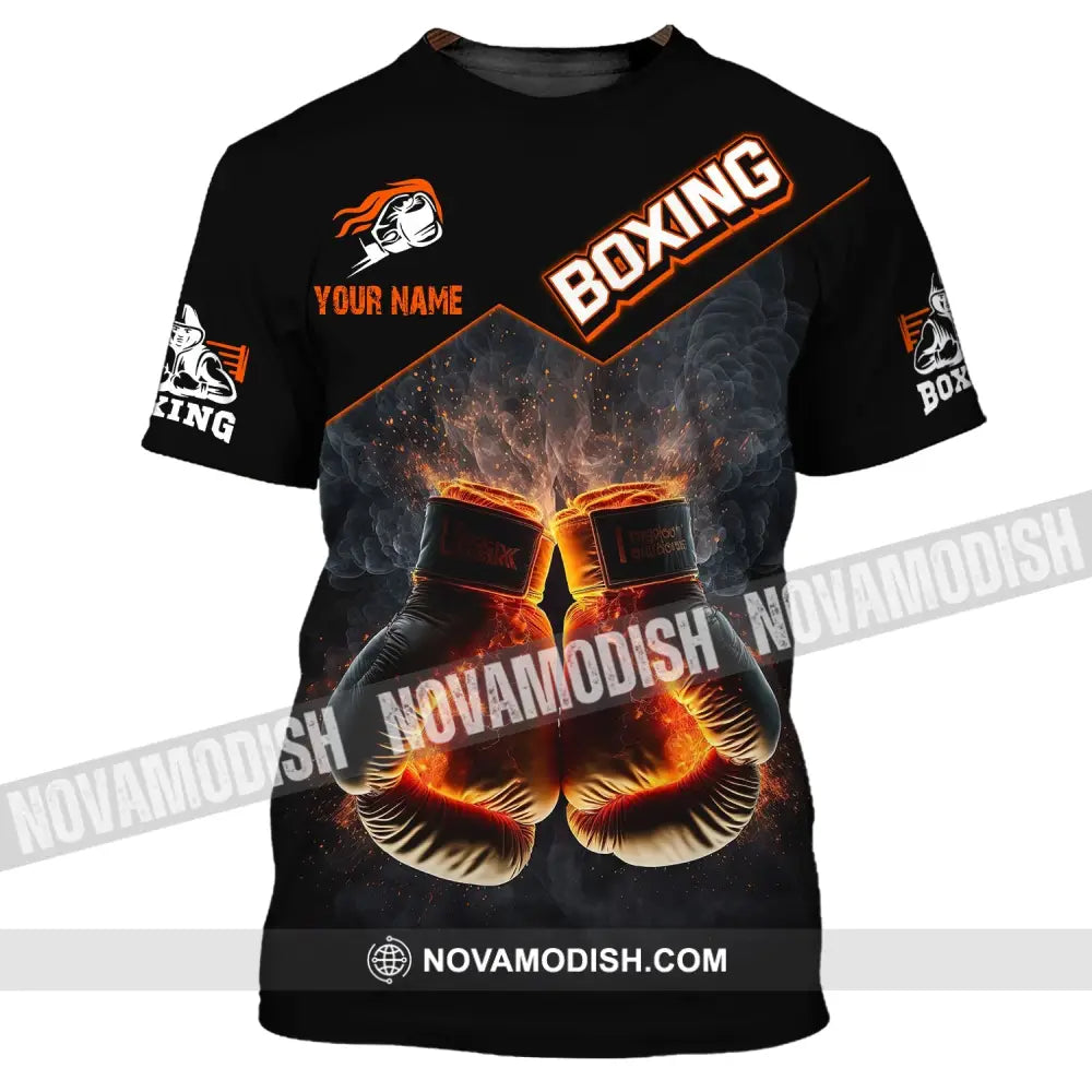 Man Shirt Custom Name Boxing Polo Long Sleeve Gift Players T-Shirt / S T-Shirt