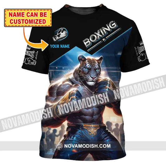 Man Shirt Custom Name Boxing Shirt Boxing Polo Long Sleeve Boxing Gift T-shirt