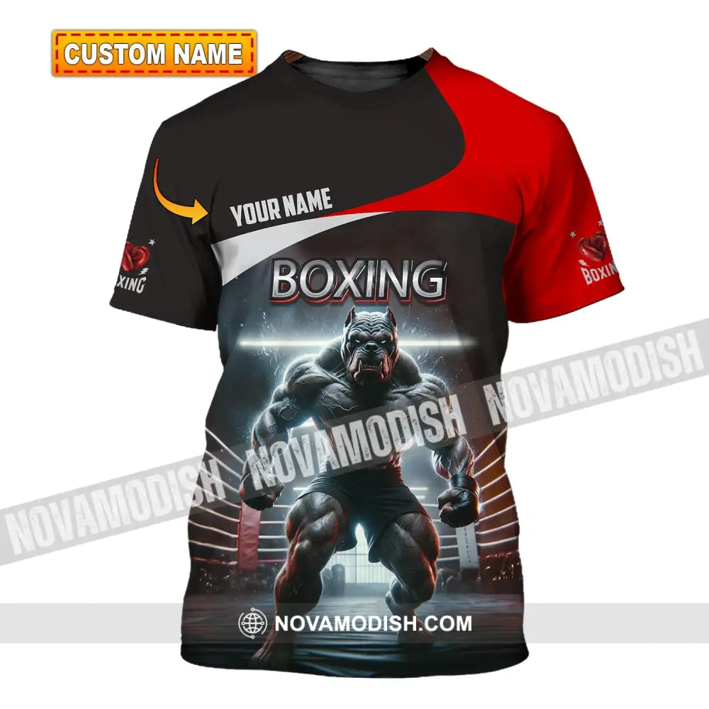 Man Shirt Custom Name Boxing T-Shirt For Club Gift Lovers T-Shirt