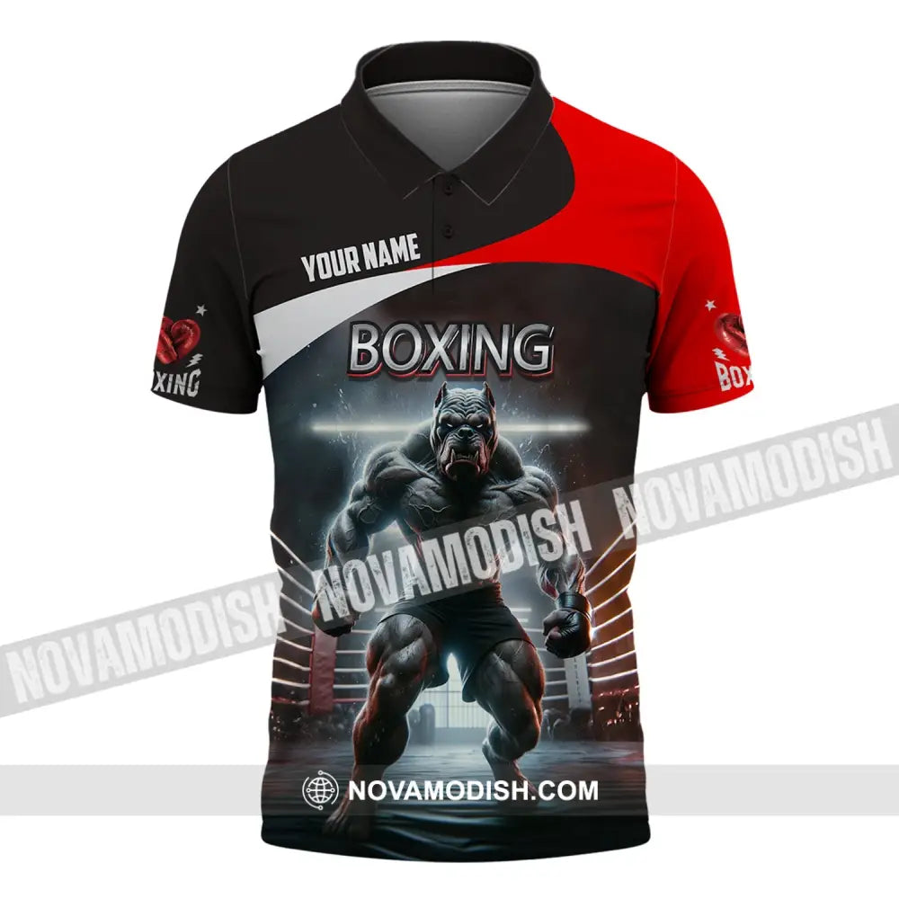 Man Shirt Custom Name Boxing T-Shirt For Club Gift Lovers Polo / S T-Shirt