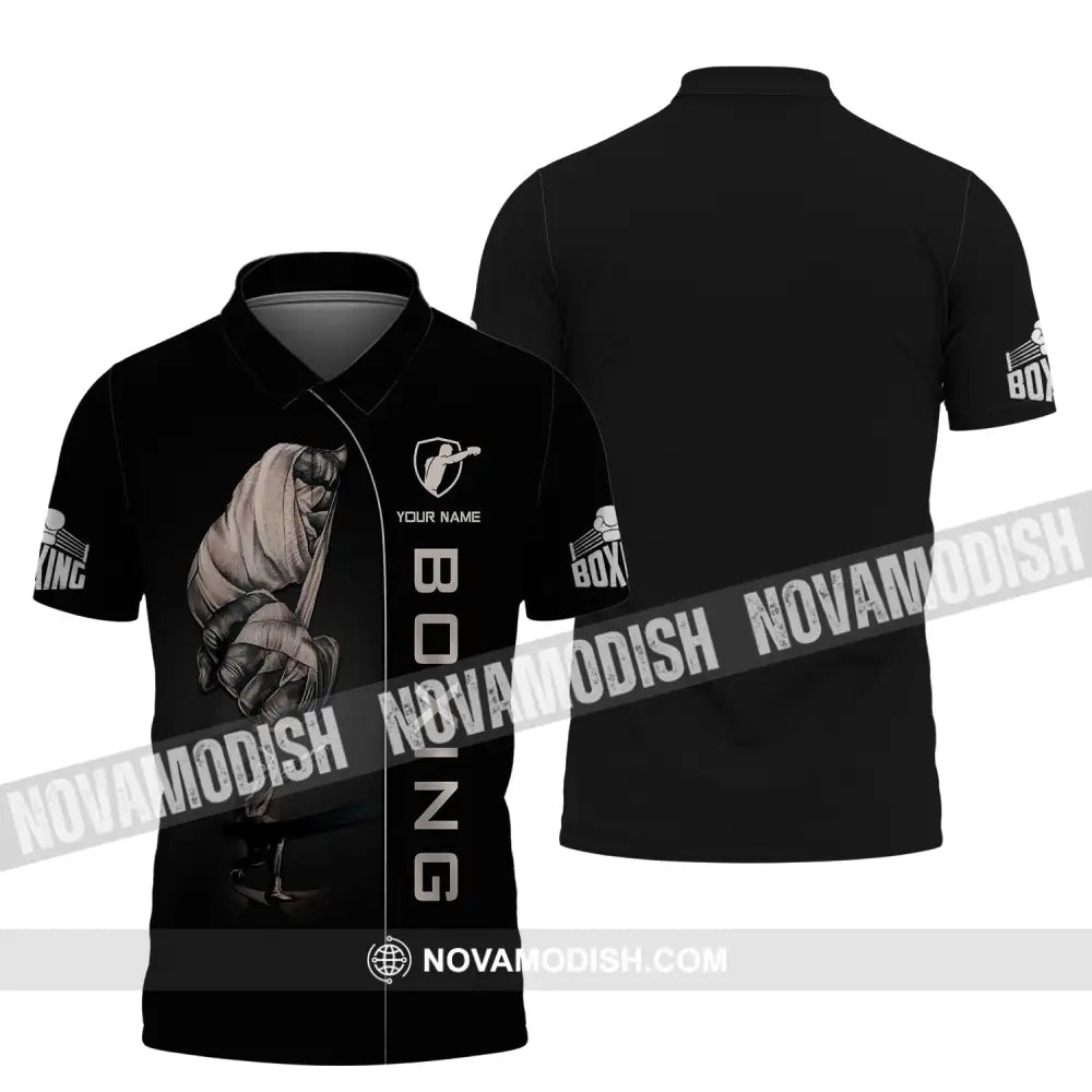 Man Shirt Custom Name Boxing T-Shirt Gift For Lover Hoodie Polo / S