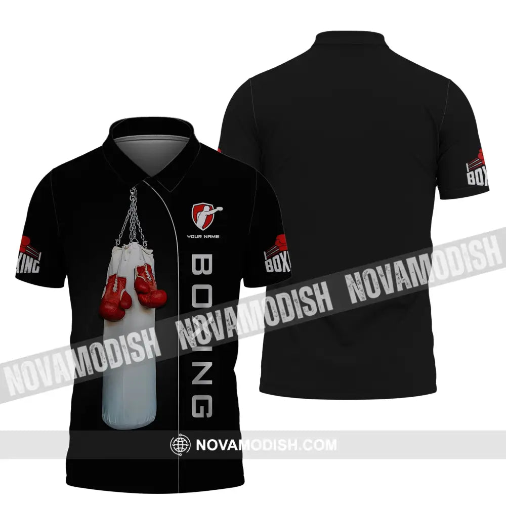 Man Shirt Custom Name Boxing T-Shirt Hoodie Polo Gift For Lover / S