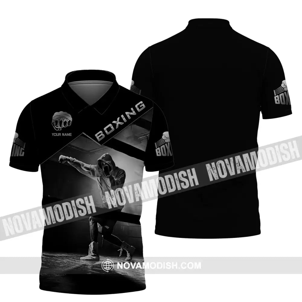 Man Shirt Custom Name Boxing T-Shirt Polo Gift For Lover / S