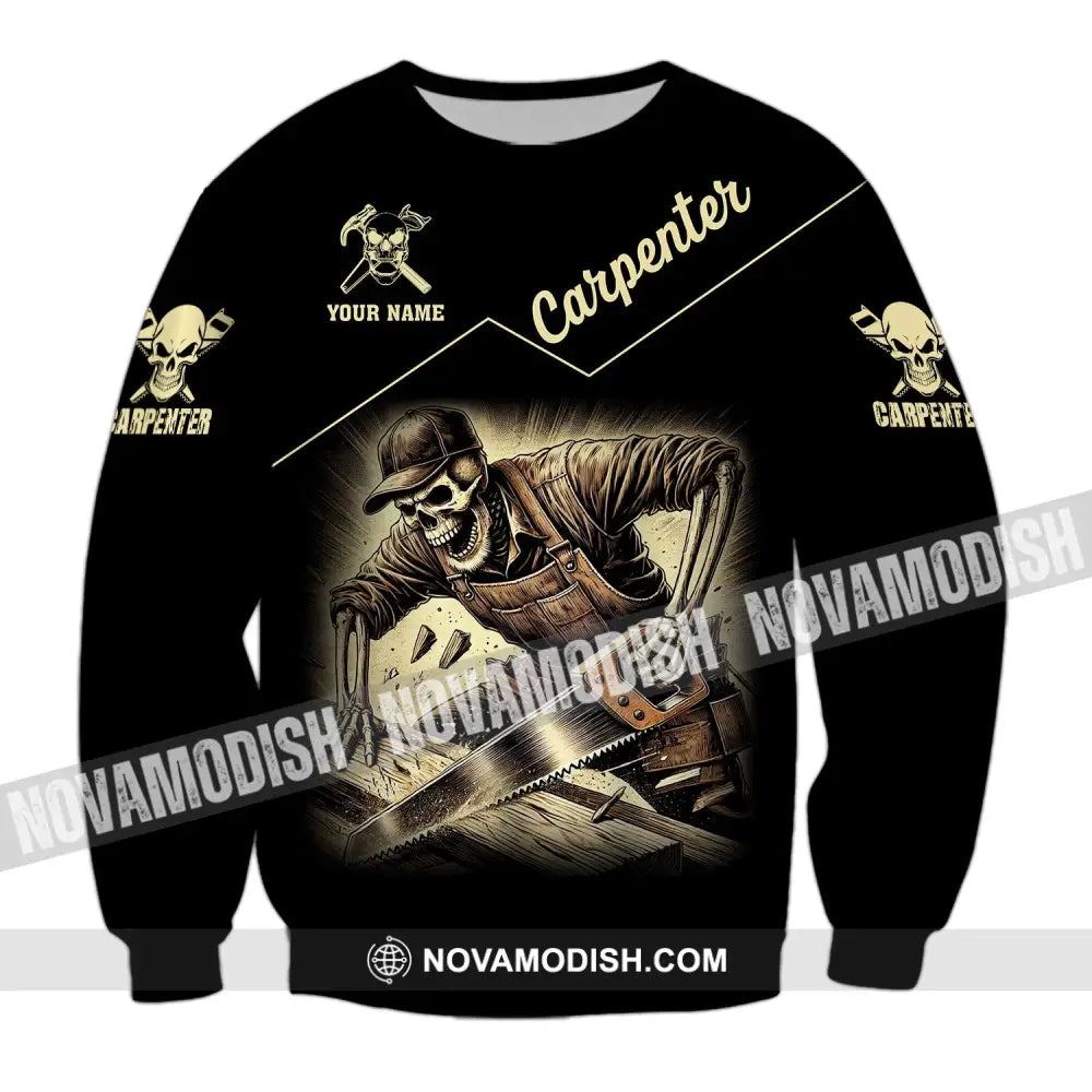 Man Shirt Custom Name Carpenter Hoodie Polo Long Sleeve / S T-Shirt