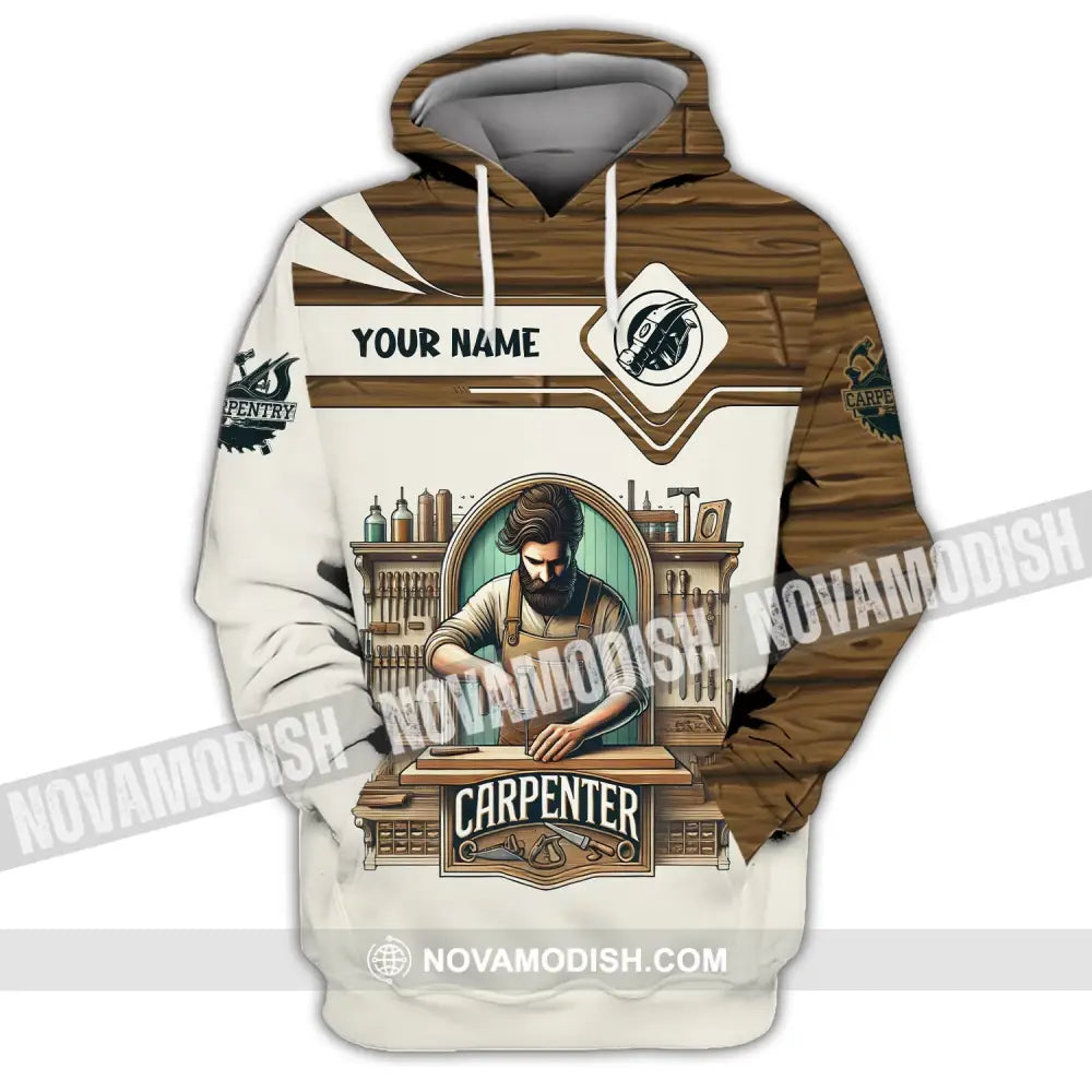 Man Shirt Custom Name Carpenter Hoodie Polo Long Sleeve / S T-Shirt