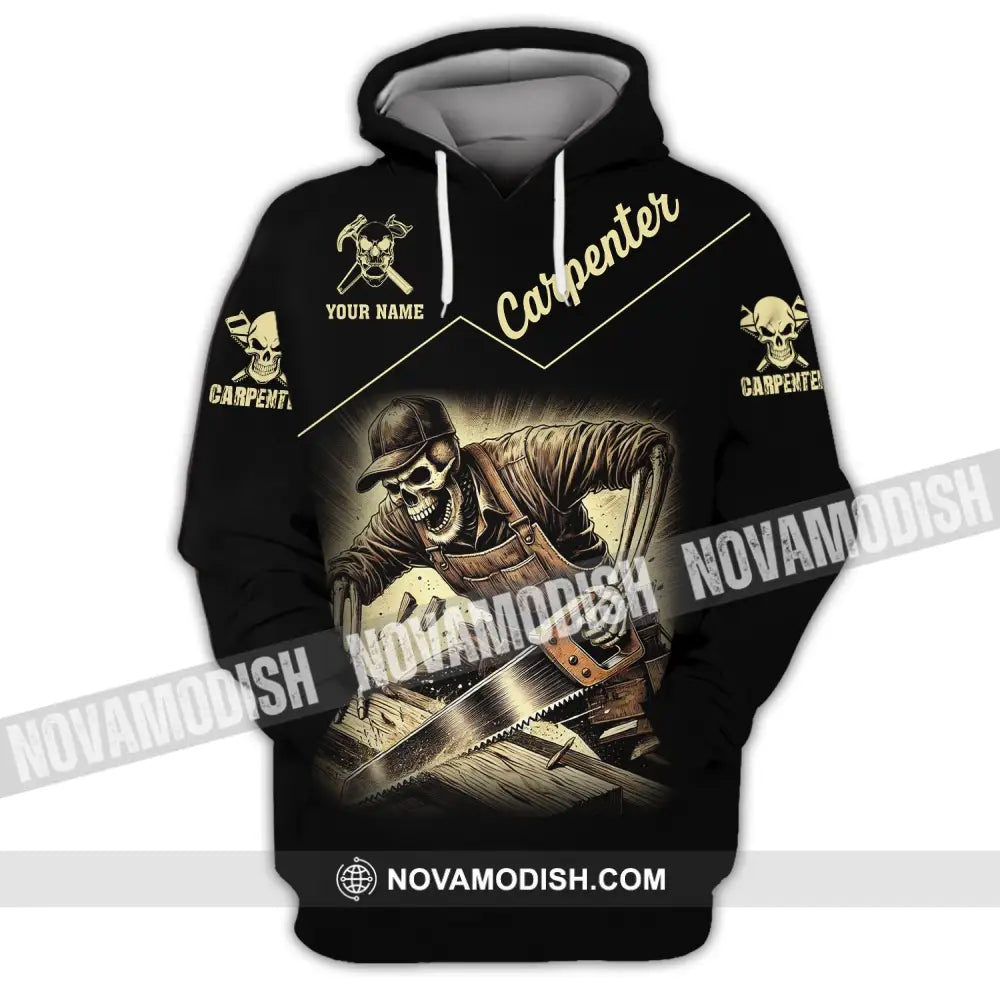 Man Shirt Custom Name Carpenter Hoodie Polo Long Sleeve / S T-Shirt